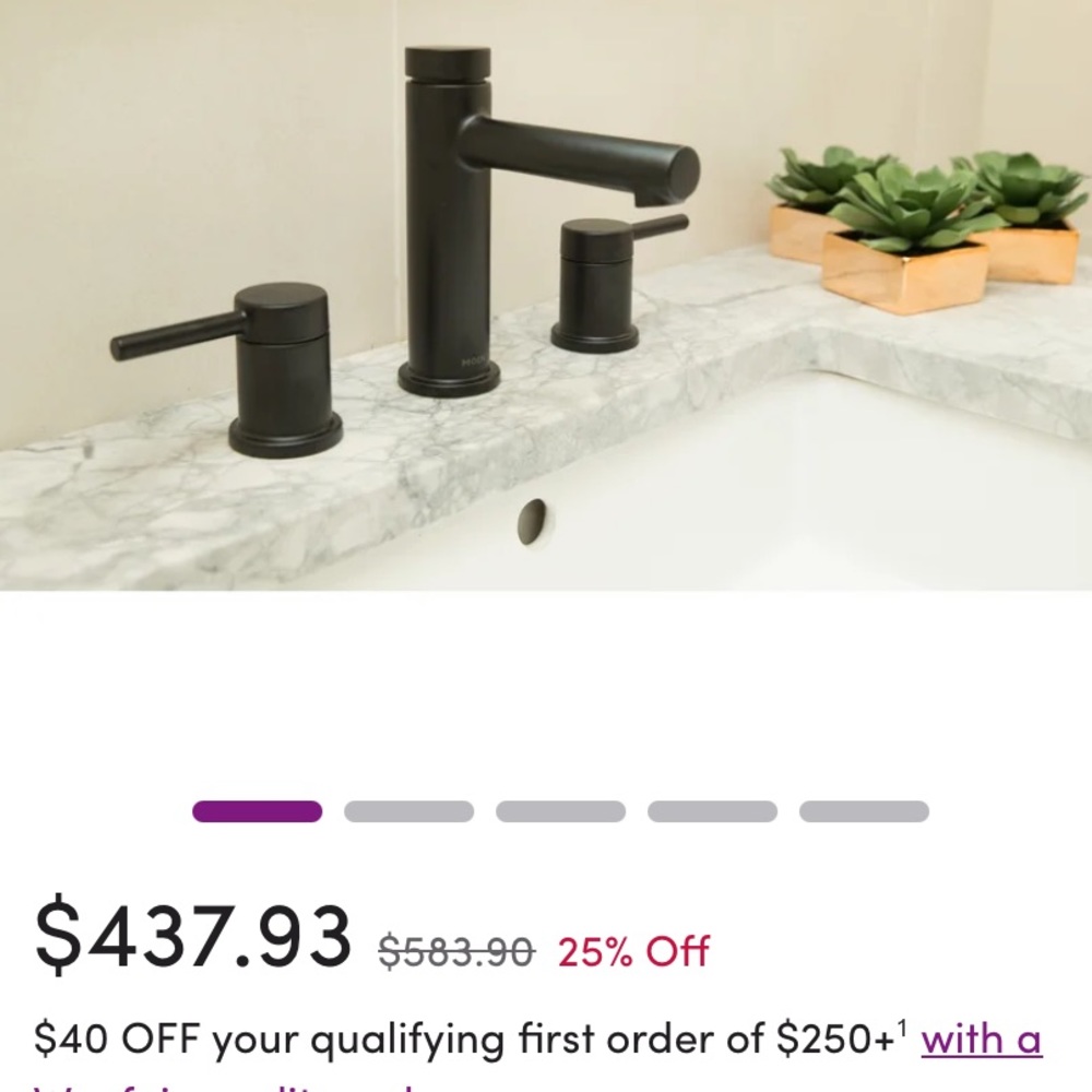 Brand new in box Moen widespread faucet